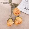 Clearance: 10% Off 3-Head Burned Rose Artificial Flowers | INS Style Home & Wedding Decor