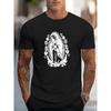 Men's Versatile T-Shirt, High-End Fashion Casual Printed Short Sleeve Trendy Top