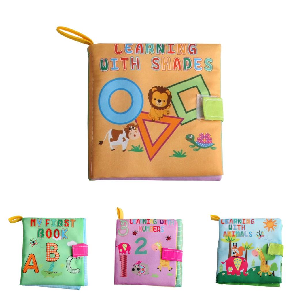 Baby 3D Stoffbuch Früherziehungsspielzeug mit Knisterpapier Geometrisches Design zur kognitiven Entwicklung