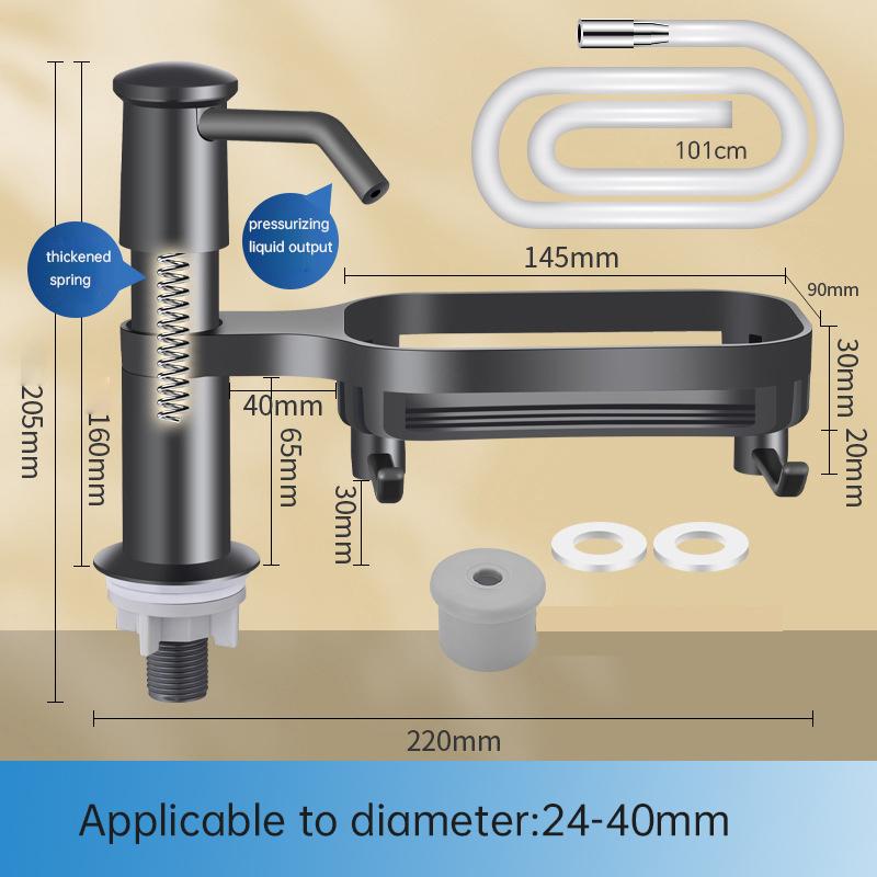 Küchenspüle Flüssigseifenspender Pumpe Flüssigseife Spülenmontage Handdruck Seifenspender