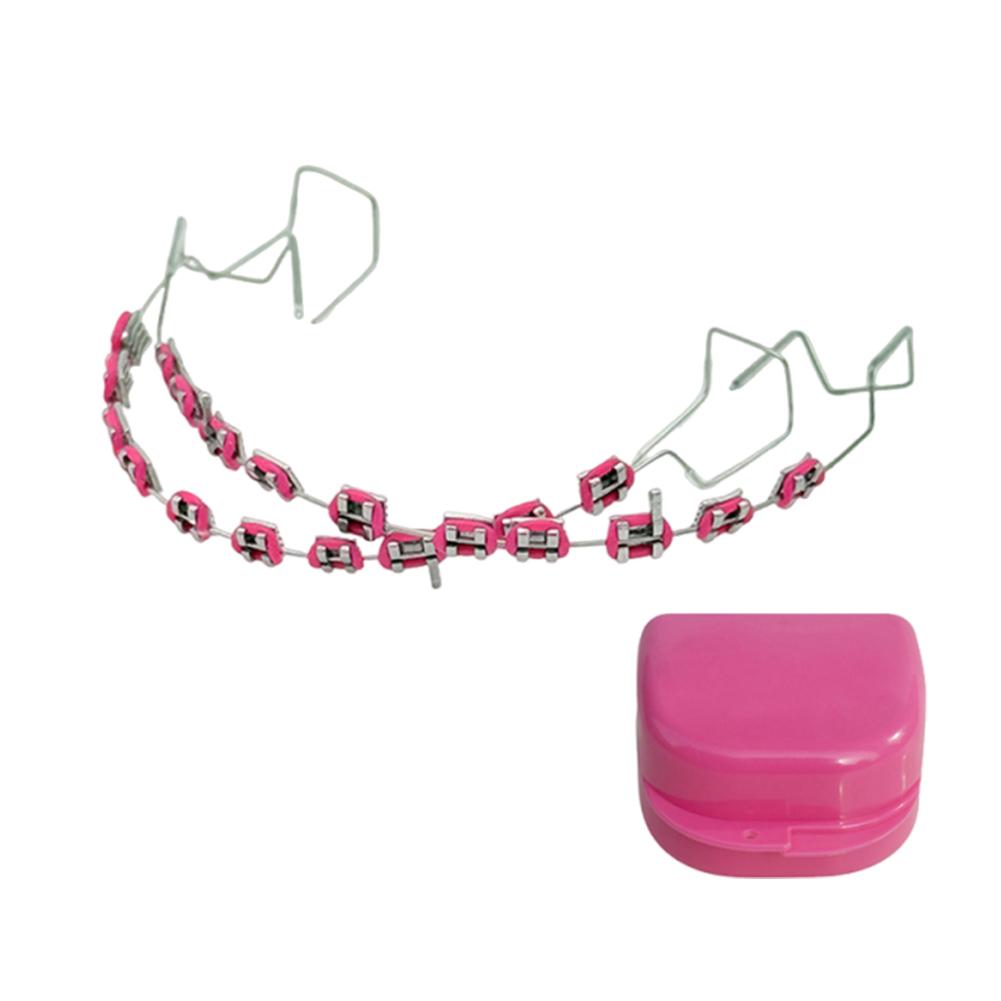 New Metal Wires Bracket Dental Fake Braces With/no Storage Box Colored Dental Decor Braces Dental Fashion Decoration Dental Tool