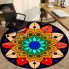 1pc Mandala Artwork Carpet, Round Non Slip Durable Large Size Office Carpet, Suitable for Office