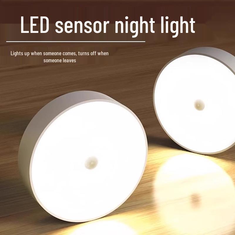 Motion-Sensor Night Light: Automatic, Rechargeable LED for Bedroom, Bathroom, Stairs, Magnetic Wall Attachment