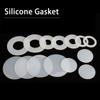1~20pcs Outer Diameter:2~488mm Thickness: 1~3mm White Silicone Gasket Circular   Flat Washer Flange Sealing O-ring/Solid Gasket