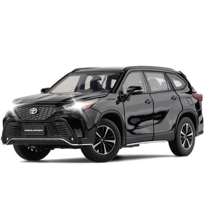 1/32 Toyota Highlander SUV Model ruchu Diecast i zabawka Metal narzędzia terenowe symulacja samochodu oświetlenie audio prezenty