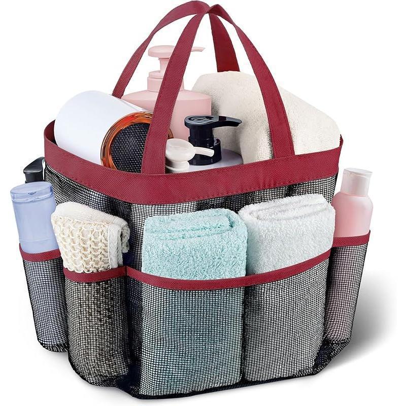 S9253 Portable Mesh Shower Caddy Bag - New Style Wash Bag красный