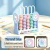 5-Speed Multifunctional Counter & Clock: Primary School Math Abacus with Digital Display & Decimal Point
