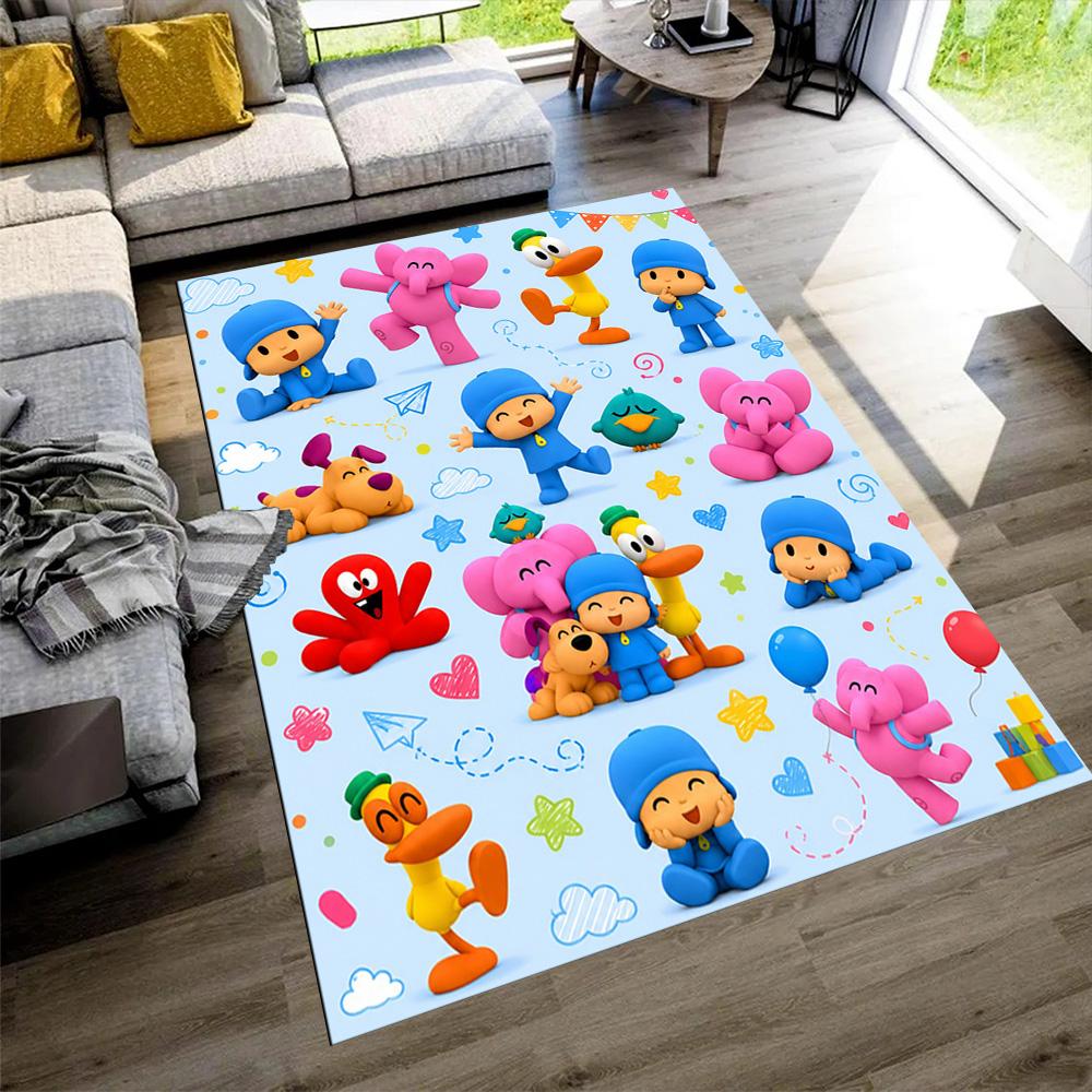 Pocoyo Carpet Suitable for Dormitory Living Rooms Game Room Hallway Anti-slip Rug Decorate Offices Perfect Gift for Friends & Family