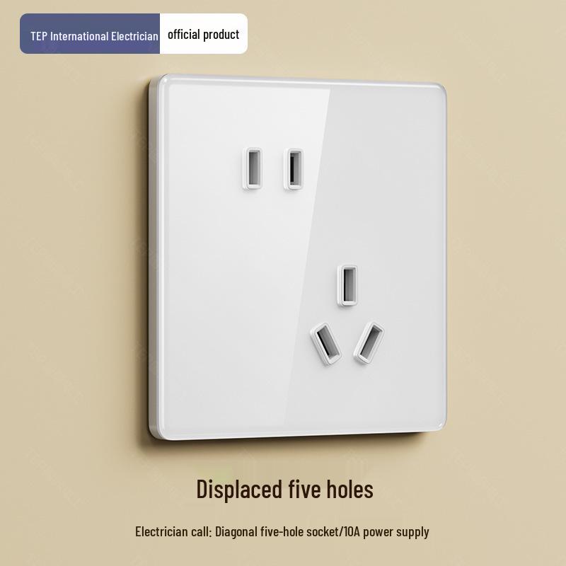 Smart White Glass 2-Gang Switch Panel, Single Fire, Voice-Controlled, Mijia APP Compatible.