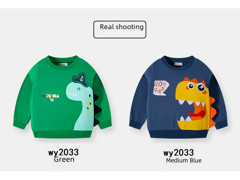 Children's 3D Dinosaur Sweater – New Spring/Autumn Style for Boys