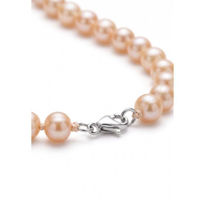 Collier - Pearls & Colors - Perle de Culture d'Eau Douce AAA+ - Ronde 5-6 mm - Rose Naturel - Argent 925