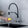Universal 3-in-1 Kitchen Faucet with Gray/Black Filter 304 Stainless Steel Cold And Hot Mixed Water for Kitchen Sink