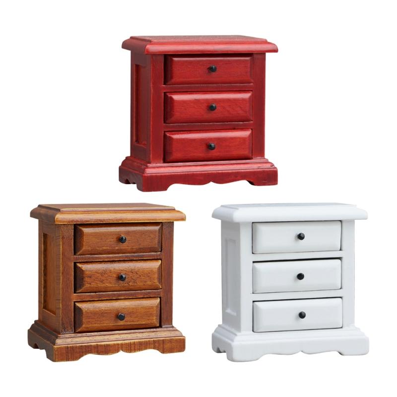 Elegant Dollhouses Miniature Side Cabinet Model Furniture Perfect For Enhancing Dollhouses Project Scene Decoration