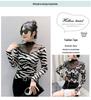 2024 Autumn Women's Slimming Mesh Print Long Sleeve Shirt