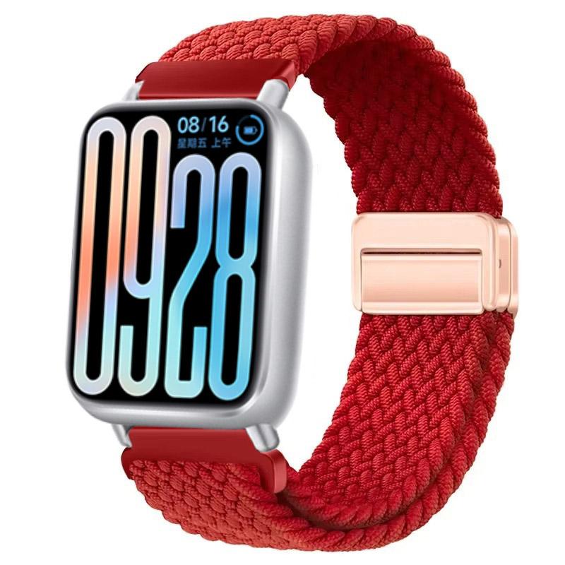Bracelet en nylon pour Xiaomi Band 8Pro/9Pro Tressé à boucle magnétique Respirant Réglable Bracelet pour Redmi Watch 5-4 Bracelet de montre