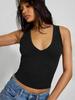 European Spring/Summer 2026 Sexy Slim Fit Sleeveless V-Neck Tank Top for Women