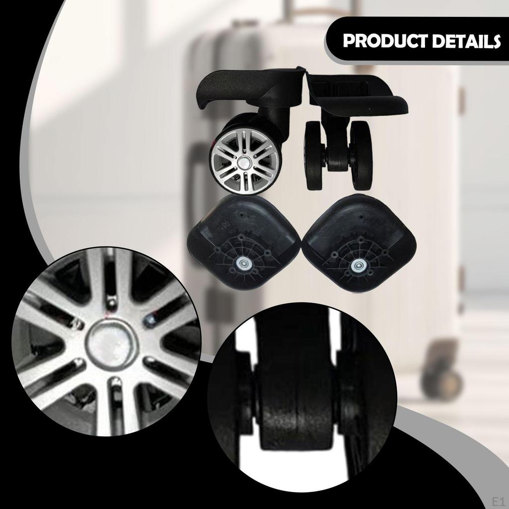2 Pieces Luggage Suitcase Wheels Replacement Easy Installation Travel Trunk Repair