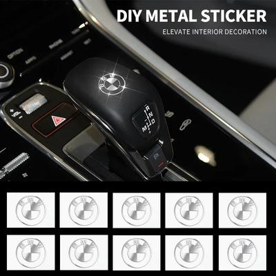 2/5/10pcs 3D Metal Car Emblem Sticker Decor Badge Decal Interior For E46 E39 E90 E60 E30 F10 F11 F20 F30 G20 G30 X1 X3 X5 Z4