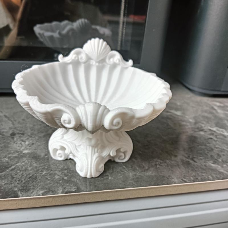 Exquisite 3D Printed Seashell Jewelry Tray, Elegant Desktop Organizer For Home, Vanity, Entryway Decoration, Minimalist Home Accessory