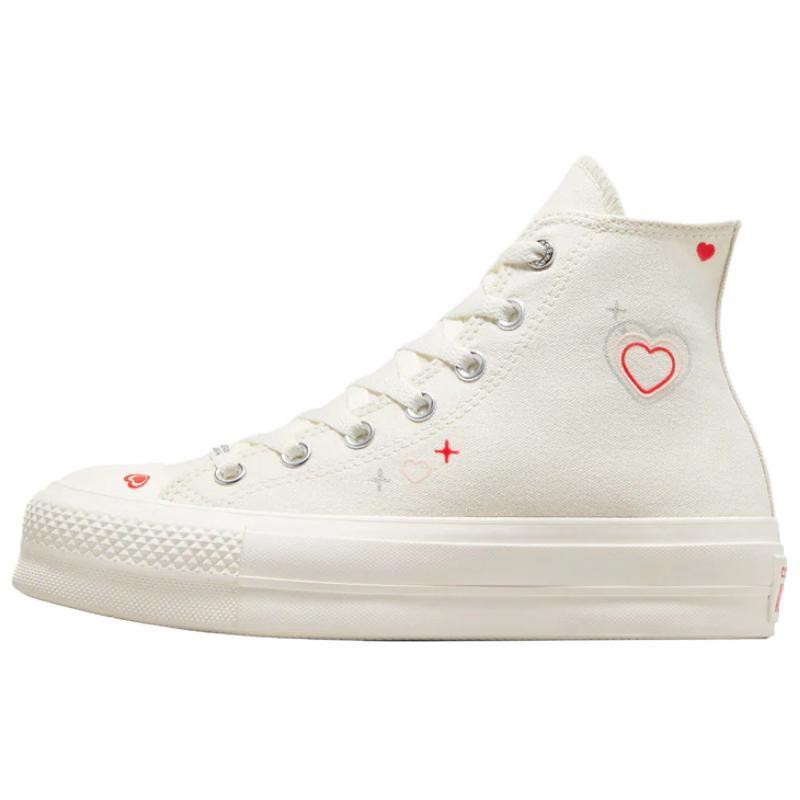 

Converse Chuck Taylor All Star Lift Platform High Top Womens White Red A09114C 36.5