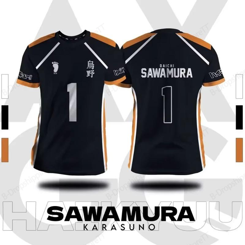 

Jersey Haikyuu Fukurodani Hinata Anime 3D Print T-shirt Men Women Fashion Plus Size Short Sleeve Tops Tees Sports Tshirt S
