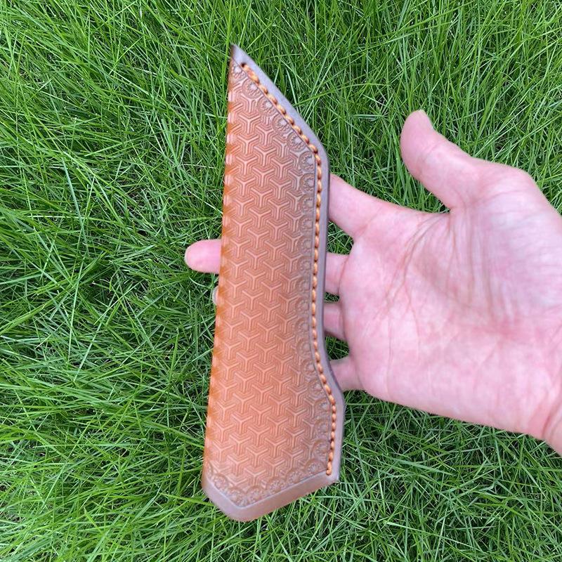 21CM Carve Designs Fixed Knife Holder Full Grain Cowhide Scabbard Universal Knife Cover Case for Hunting Knife Holsters