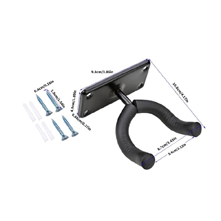 Guitar Wall Hanger Wall Mount Guitar Hook Holder Metal Base Display Stand for Acoustic Electric Guitar Bass Banjo
