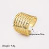 Nidin New Trendy Punk Rock Style Multilayer Rings Open Adjustable For Women Personality Design Finger Jewelry Accessories Gifts