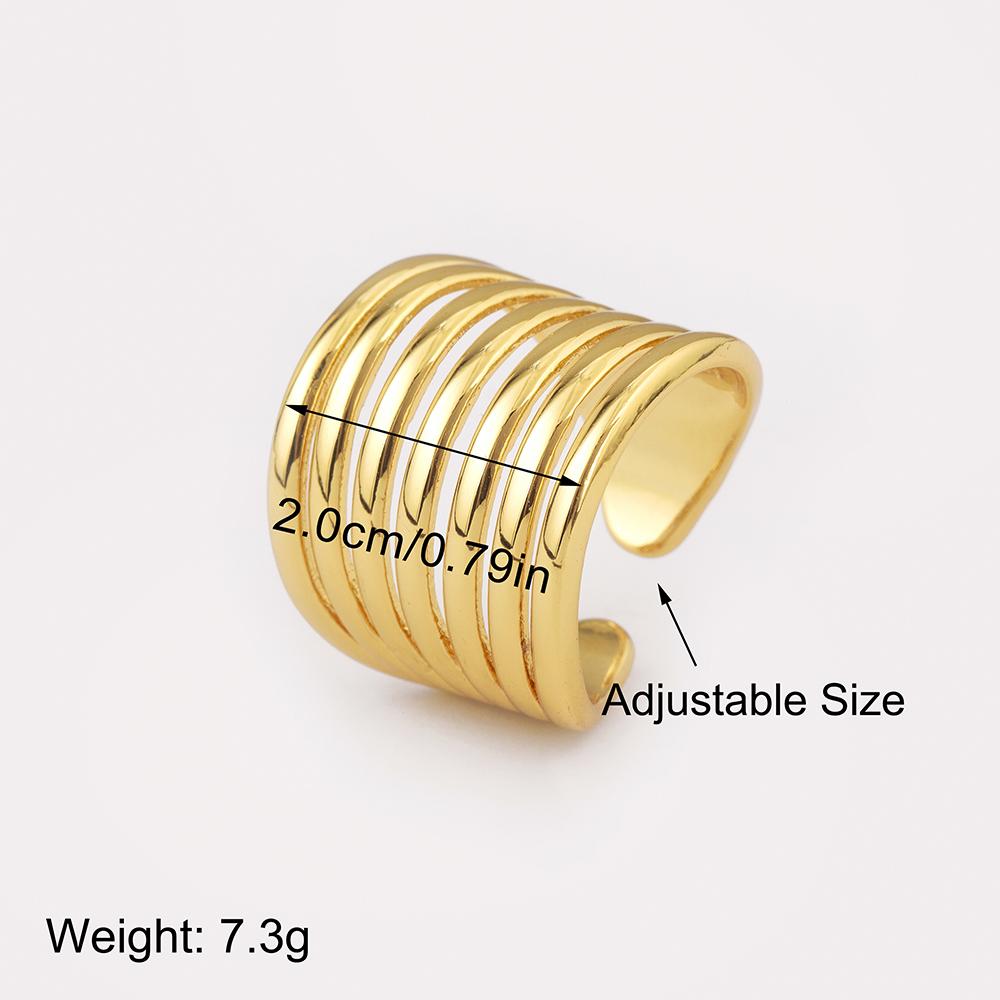 Nidin New Trendy Punk Rock Style Multilayer Rings Open Adjustable For Women Personality Design Finger Jewelry Accessories Gifts