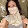 Elastic Face Sun Protection Ice Silk Breathable Sunshade Mask Daily Neck Sunscreen Mask  Women