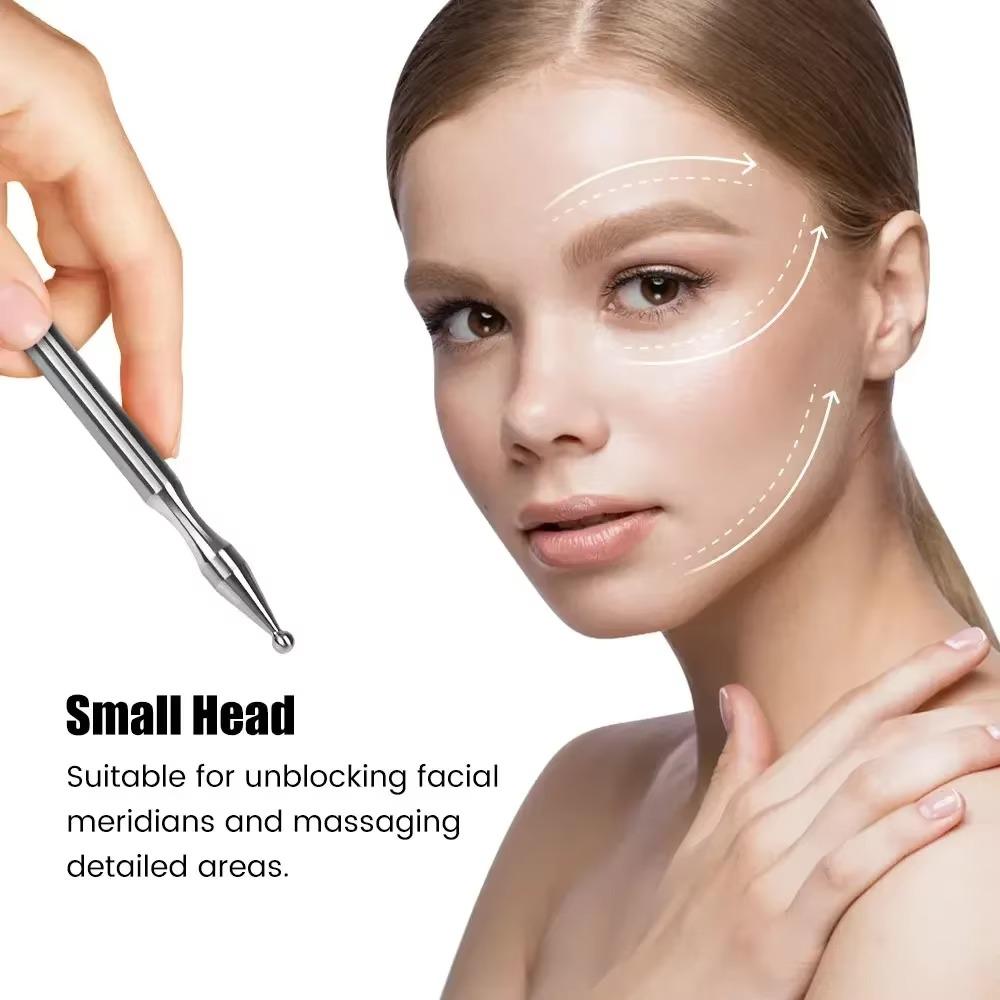 Self-Care Tool Deep Tissue Massager Stainless Steel Acupressure Bar Acupuncture Pen Facial Care