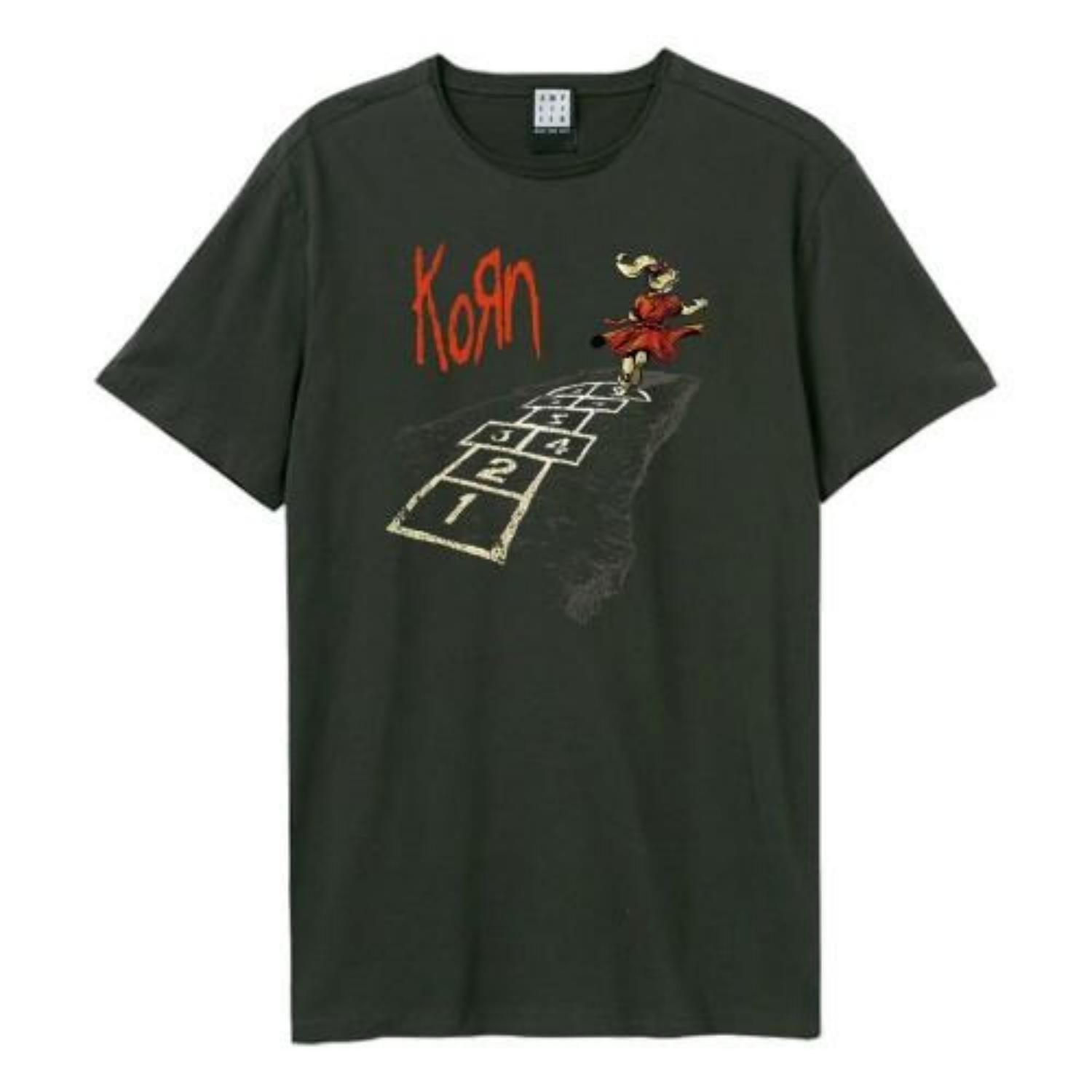 Amplified Unisex Adult Follow The Leader Hopscotch Korn T-Shirt S