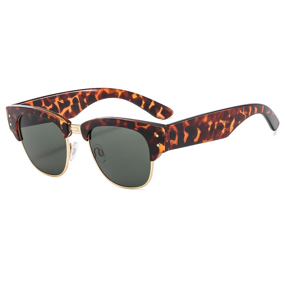 Bohemian Leopard Frame Sunglasses With Uv400 Protection For Outdoor Travel And Driving