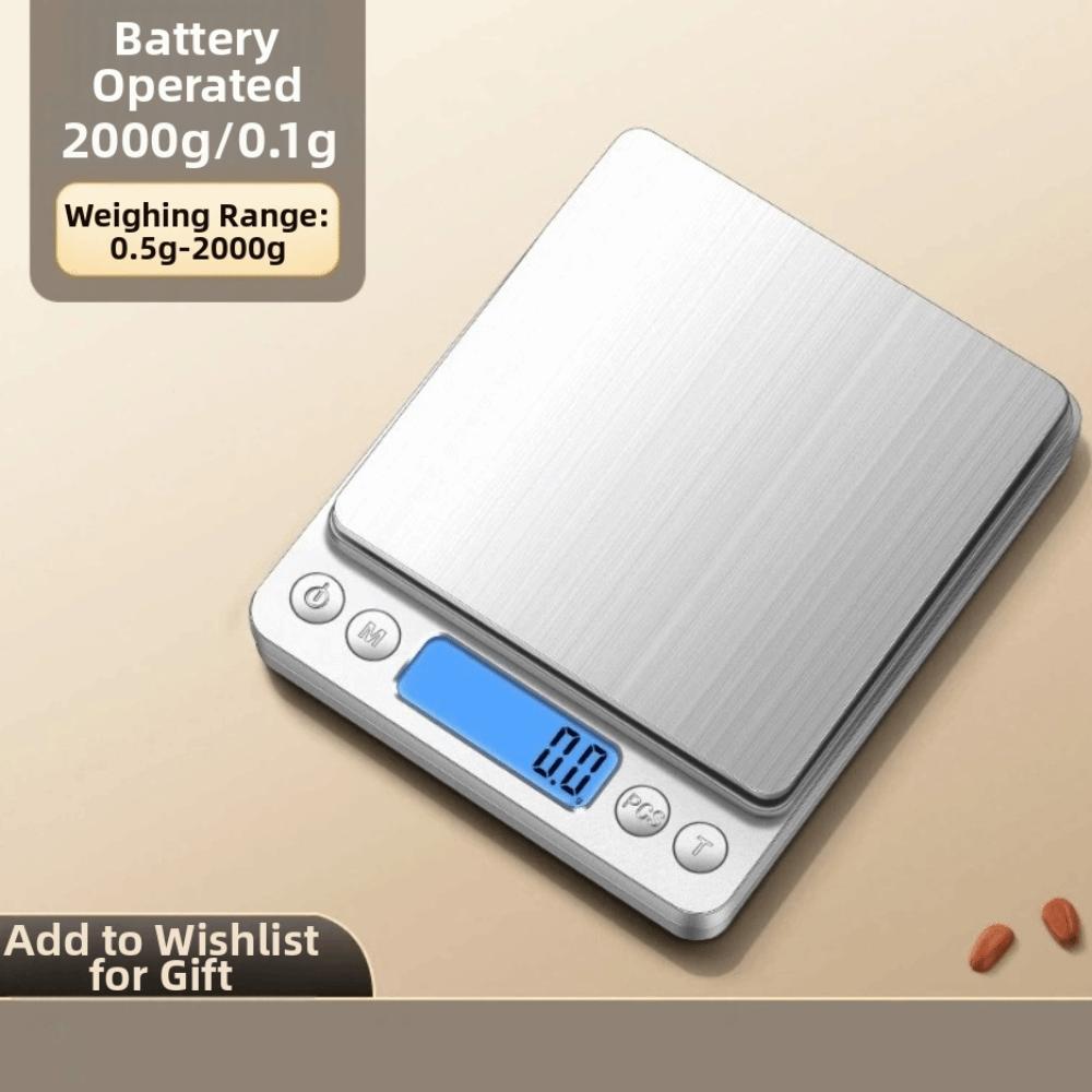 Stainless Steel Digital Kitchen Scale LCD Display Coffee Balance Scale  For Diet Tracking