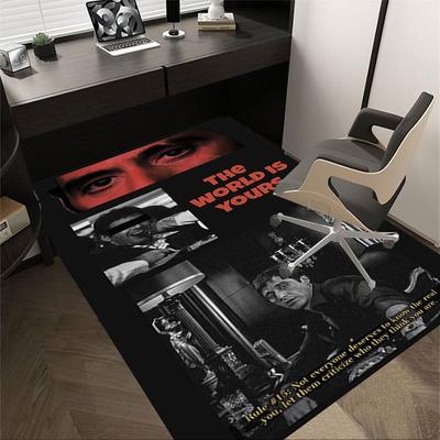 1pc Scarface Office Carpet Chair Mats Soft, Comfortable, All Season,Perfect for Home, Bedroom, or Office Decor, Perfect Gift for