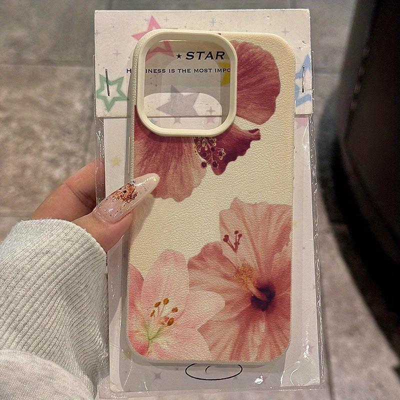 Custodia per telefono con motivo floreale di giglio retrò, adatta per telefoni delle serie iPhone 17, 16, 15, Plus, Pro, Max - adatta per l'uso come regalo