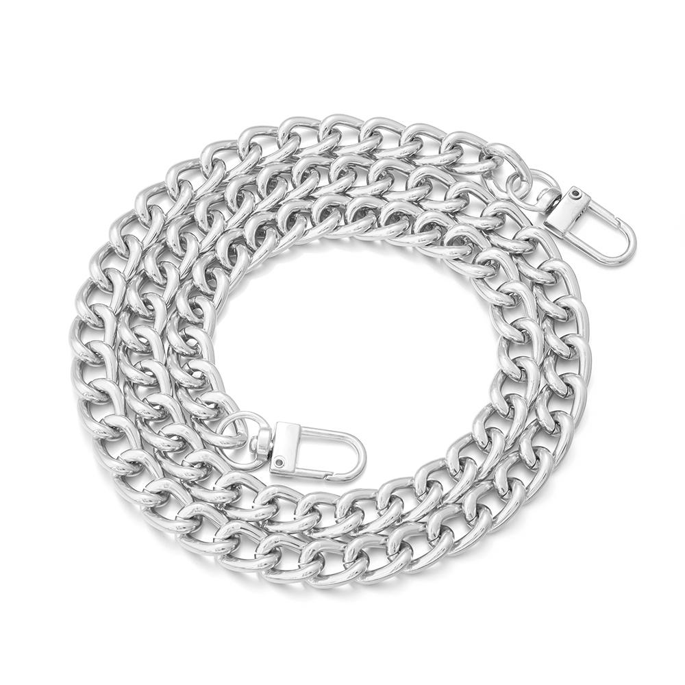 Metal Aluminum Bag Chains Gold Silver Color 40/60/80/100cm Replacement Bags Strap Extended Link Chain Garment Accessories