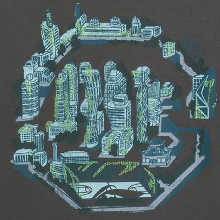 Li-Ning Badfive All-Out War Series SS22 Abstract Front Print Round Neck T-Shirt Men Tops Gray AHSS735-5