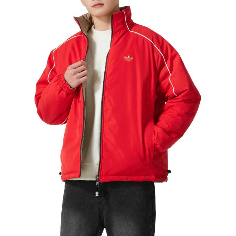 Adidas Originals CNY REV Puffer Jacket Men's Light Scarlet/Shadow Khaki Brown KA0822