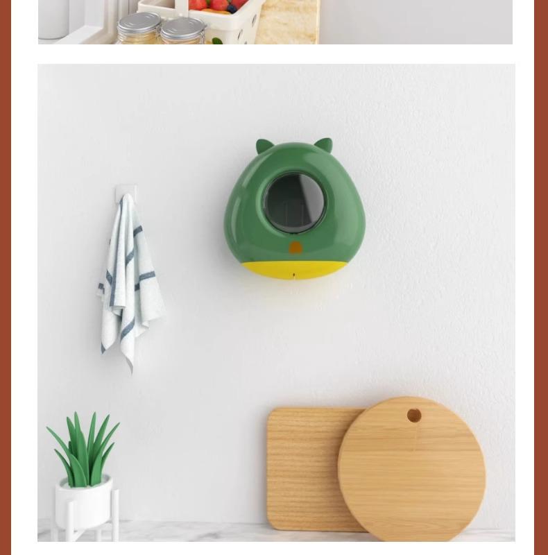 Wall-Mounted Cling Film Dispenser: Food-Grade Storage Box with Pull-Out Sleeve for Disposable Film Bags