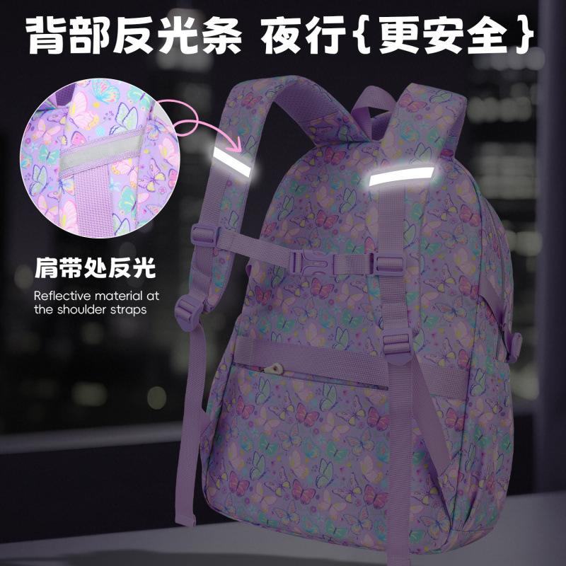 Cute 3D Butterfly Back To School Backpack Set for Girls Boys Bookbag with Insulated Lunch Bag Pencil Case Kids Student Mochila