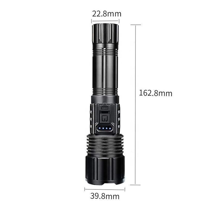 P50 Strong Light With Power Display COB Side Light USB Rechargeable Outdoor Searchlight Night Fishing Emergency
