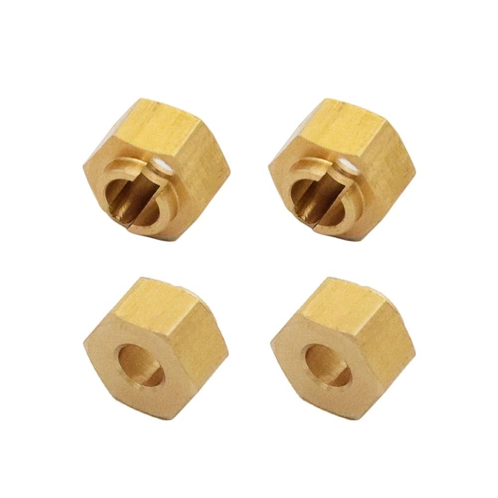 4Pcs 7mm Brass Wheel Hex Hub Extender Adapter 4/5/6mm For TRX4M Bronco Defender 1/18 RC Crawler Car Model Parts