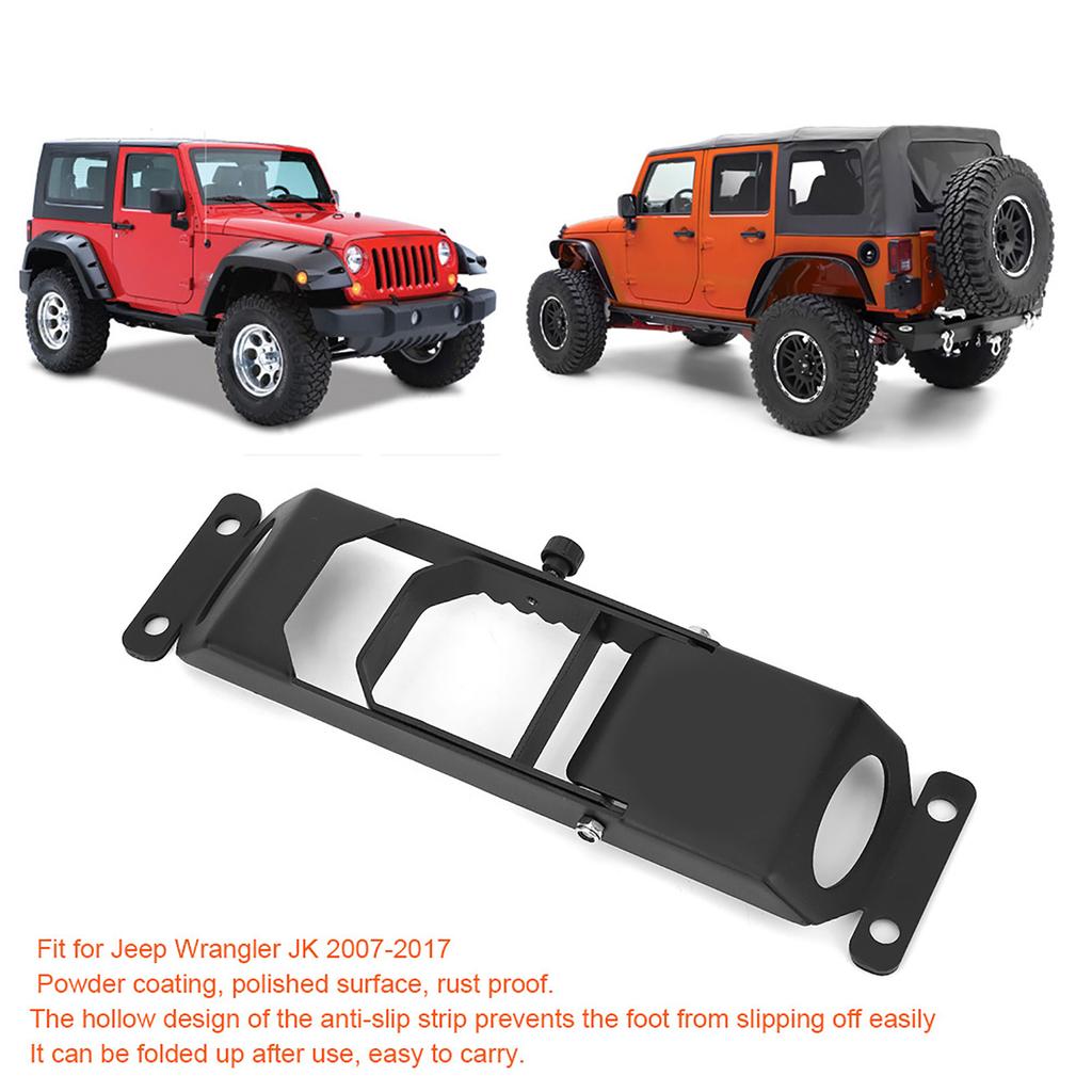 Car Folding Hinge Foot Rest Peg Side Step Exterior Door Pedal Fit for Jeep Wrangler JK 2007 2017