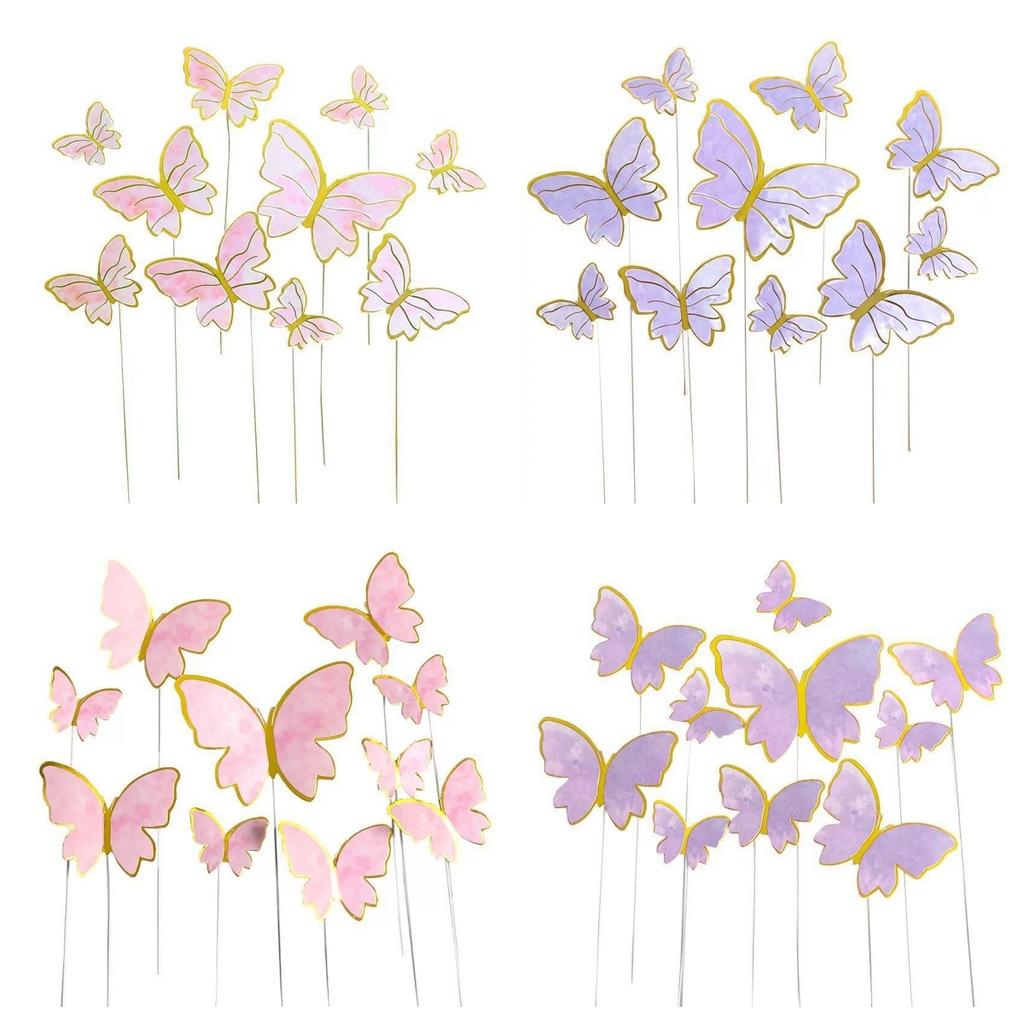 Birthday Butterfly Cake Topper Cake Insert Birthday Cake Decoration Wedding Cake Ornament Birthday Ballons Wedding Ballons