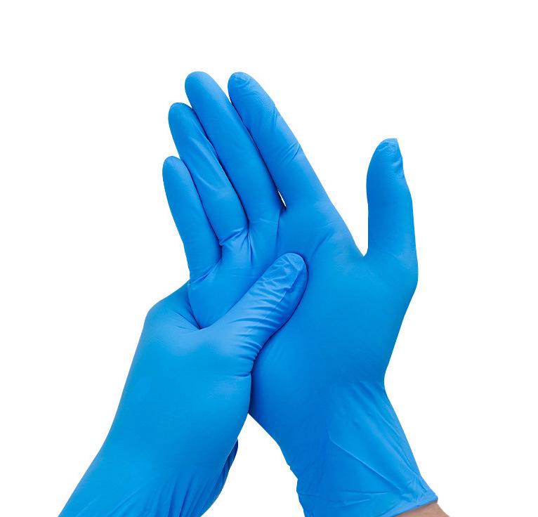 Waterproof & Resistant Nitrile Gloves - Food Grade, Oil & Acid Resistant, Texture-Grip, Thickened, Disposable for Dishwashing & Industrial Use.