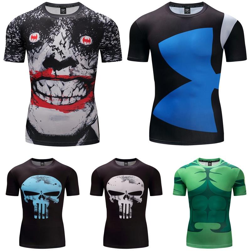 Costume Superhero Tshirt Short Sleeve Slim Fit Shirt Athletic Cycling Jersey