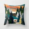 45X45Cm Beautiful Scenery Pillow Case For Sofa Soft Throw Cushion Cover Decor Vintage Landscape Painting Pillowcase