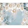 Photo Wallpaper 3d Flowers Wall Mural Modern Fashion Jewelry Flower Butterfly 3d Wallpaper