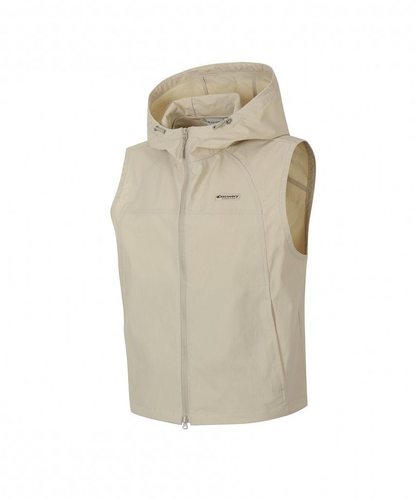 Discovery Expedition Women'S Freshvent Lightweight Woven Training Hooded Vest (Beige2)